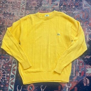 Lacoste Men's vintage Yellow Crewneck Sweater, men’s large